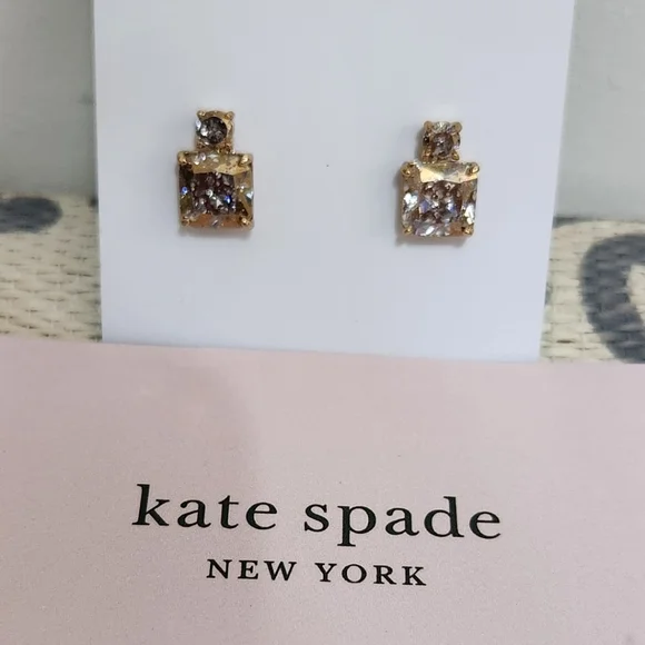 Kate Spade Gold Patina Flying Colors earrings - Picture 2 of 3
